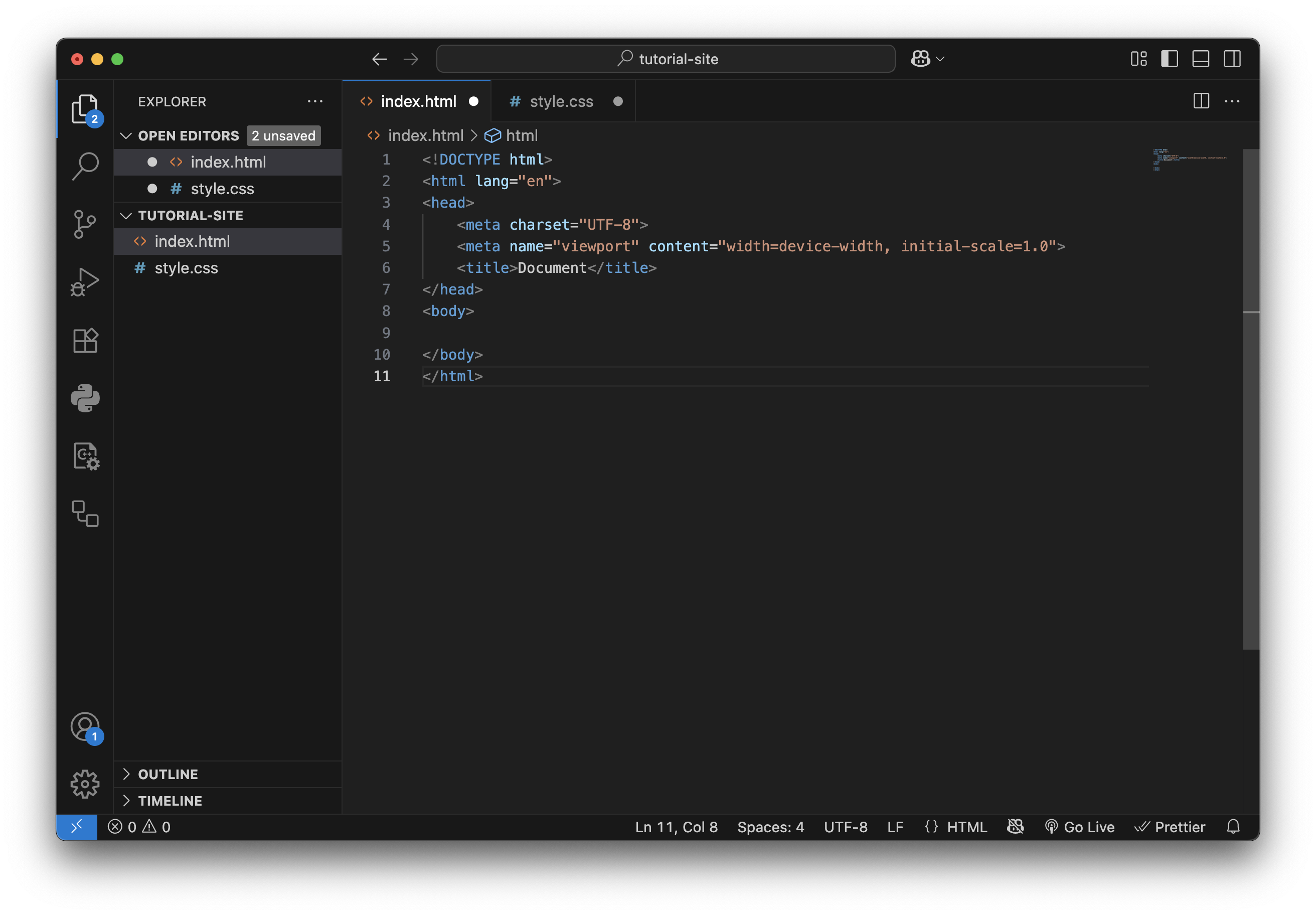 Emmet Abbreviation in VS Code