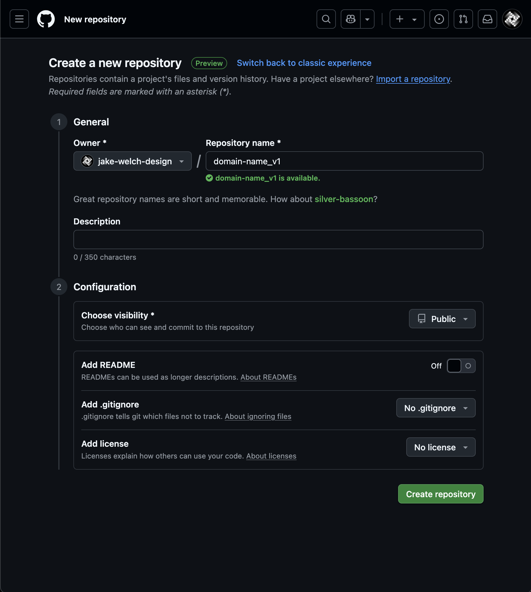 Create a new GitHub repository pt 2